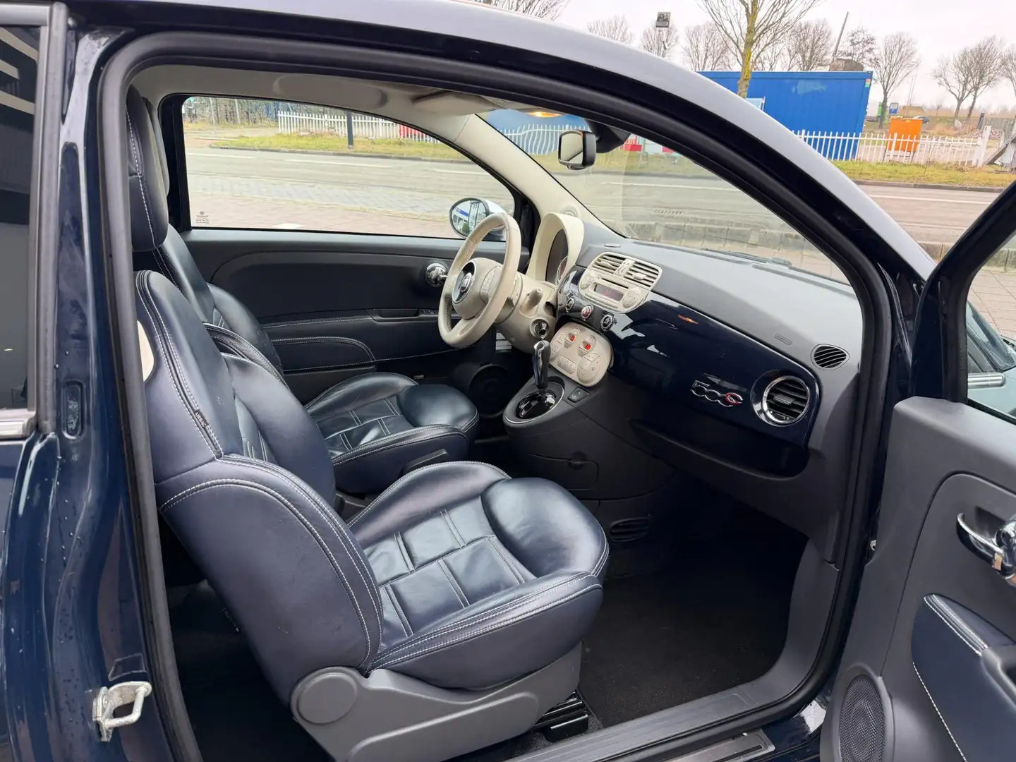 Fiat 500C 0.9 TwinAir Lounge AUT|Clima|Leder|Garantie! Bleu - 2