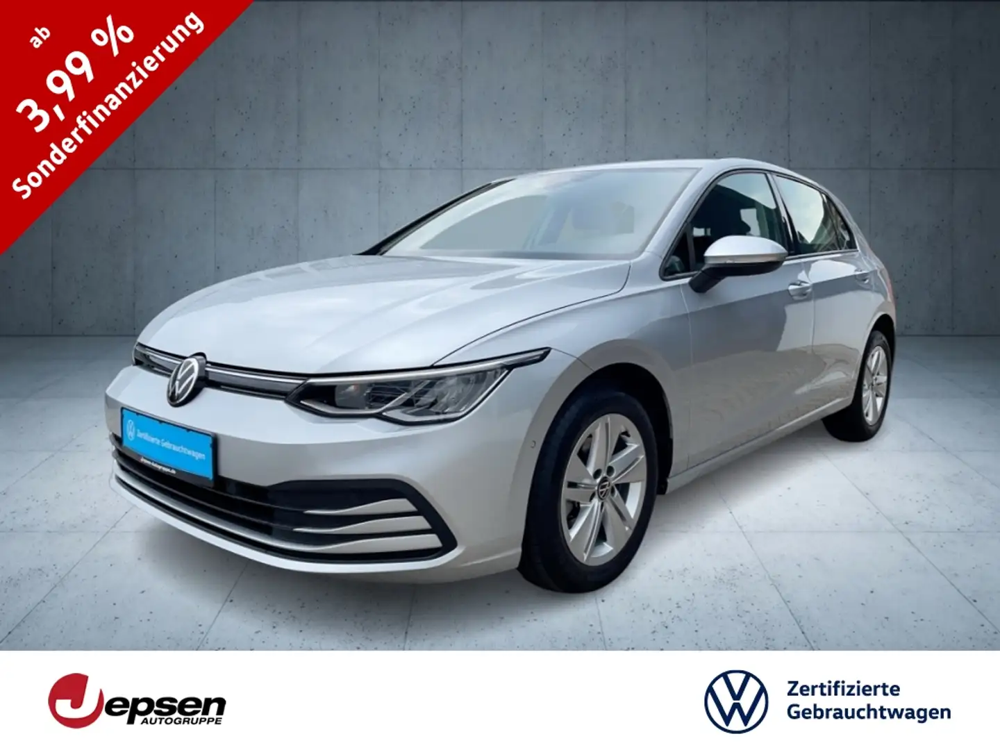 Volkswagen Golf VIII Life 1.5 TSI NaviPro+ACC+IQDrive+DiCo Argent - 1
