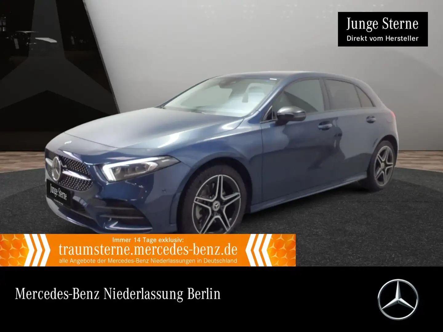 Mercedes-Benz A 250 e AMG+NIGHT+AHK+MULTIBEAM+8G Blau - 1
