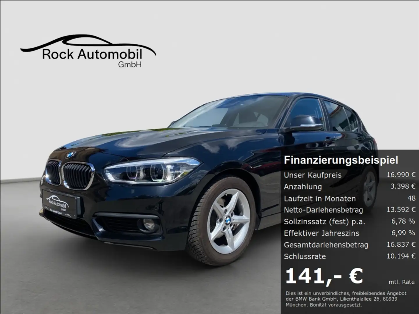 BMW 116 i Advantage LED Scheckheftgepflegt *Garantie* Black - 1