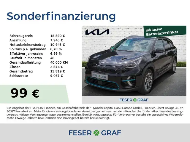 Kia Niro e-Niro 64 kWh Spirit / 1. Hand Leder Voll