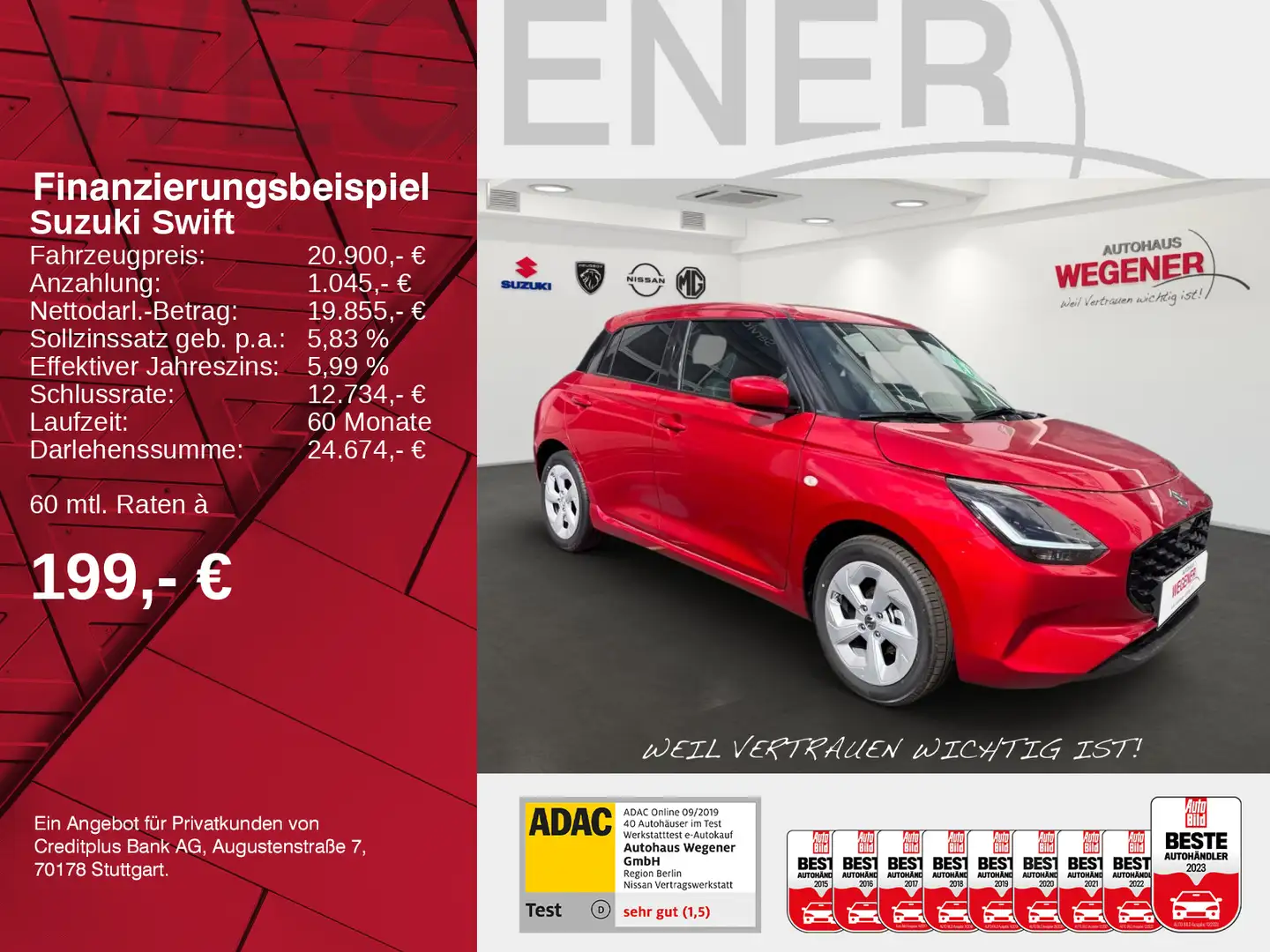 Suzuki Swift SWIFT COMFORT CVT HYBRID Rot - 2