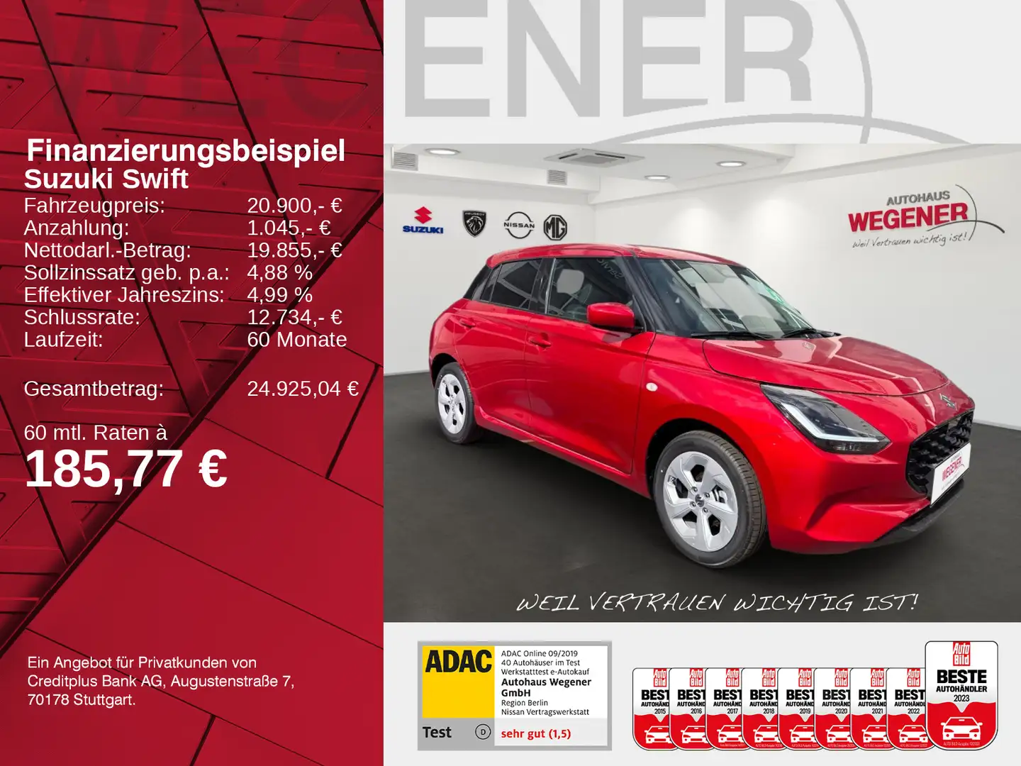 Suzuki Swift SWIFT COMFORT CVT HYBRID Rot - 2
