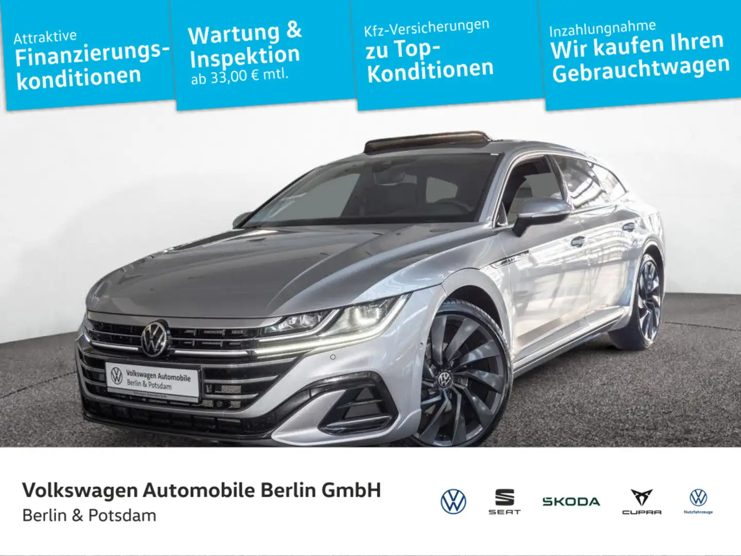 Volkswagen Arteon 2.0 TDI R-Line AHK DCC H&K Silber - 1