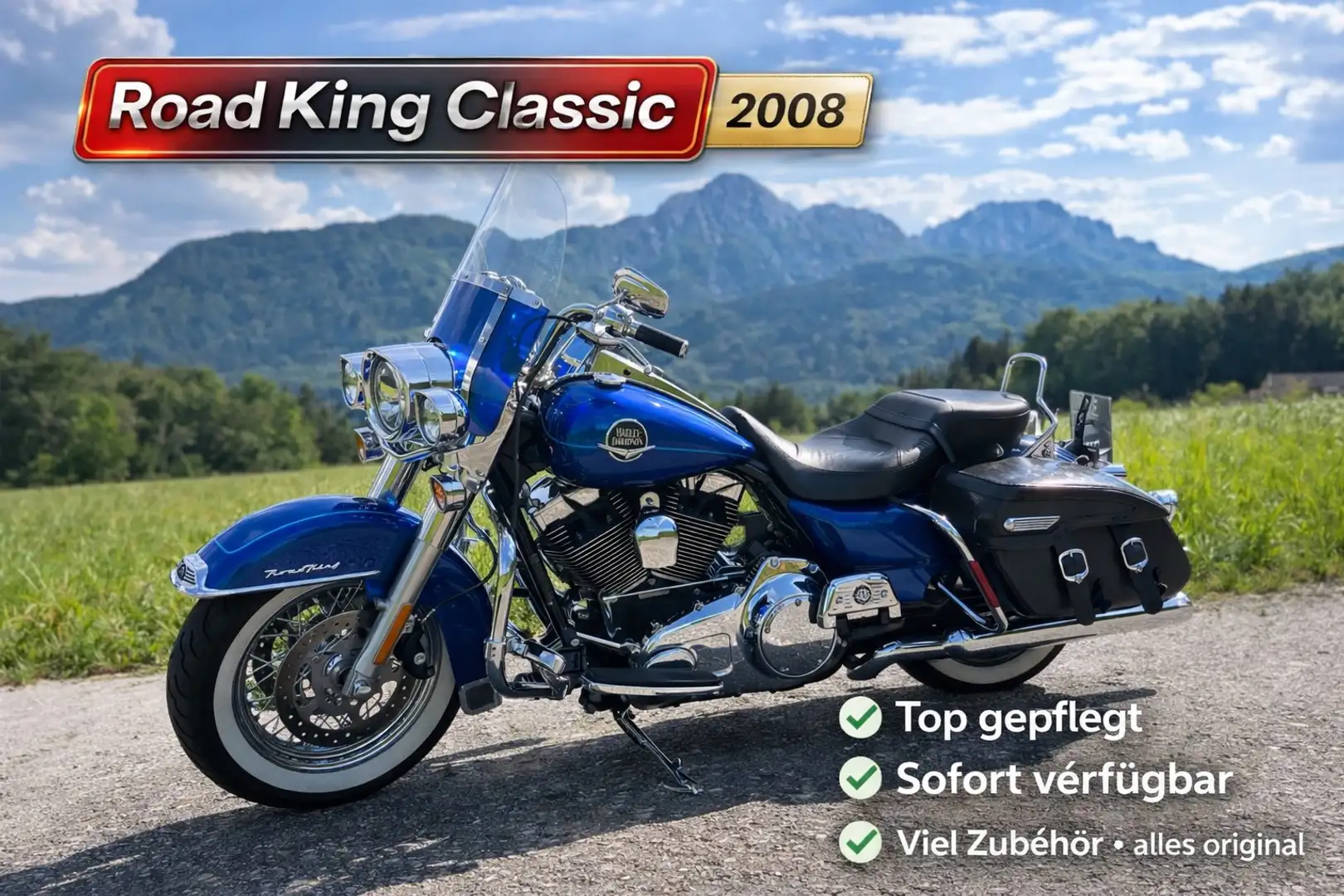 Harley-Davidson Road King Classic 2008 | Viel Zubehör | Top gepflegt Azul - 1