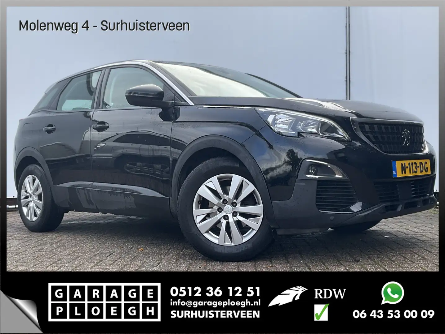 Peugeot 3008 1.2 PureTech Allure Trekhaak Cruise PDC Carplay Di Negro - 1