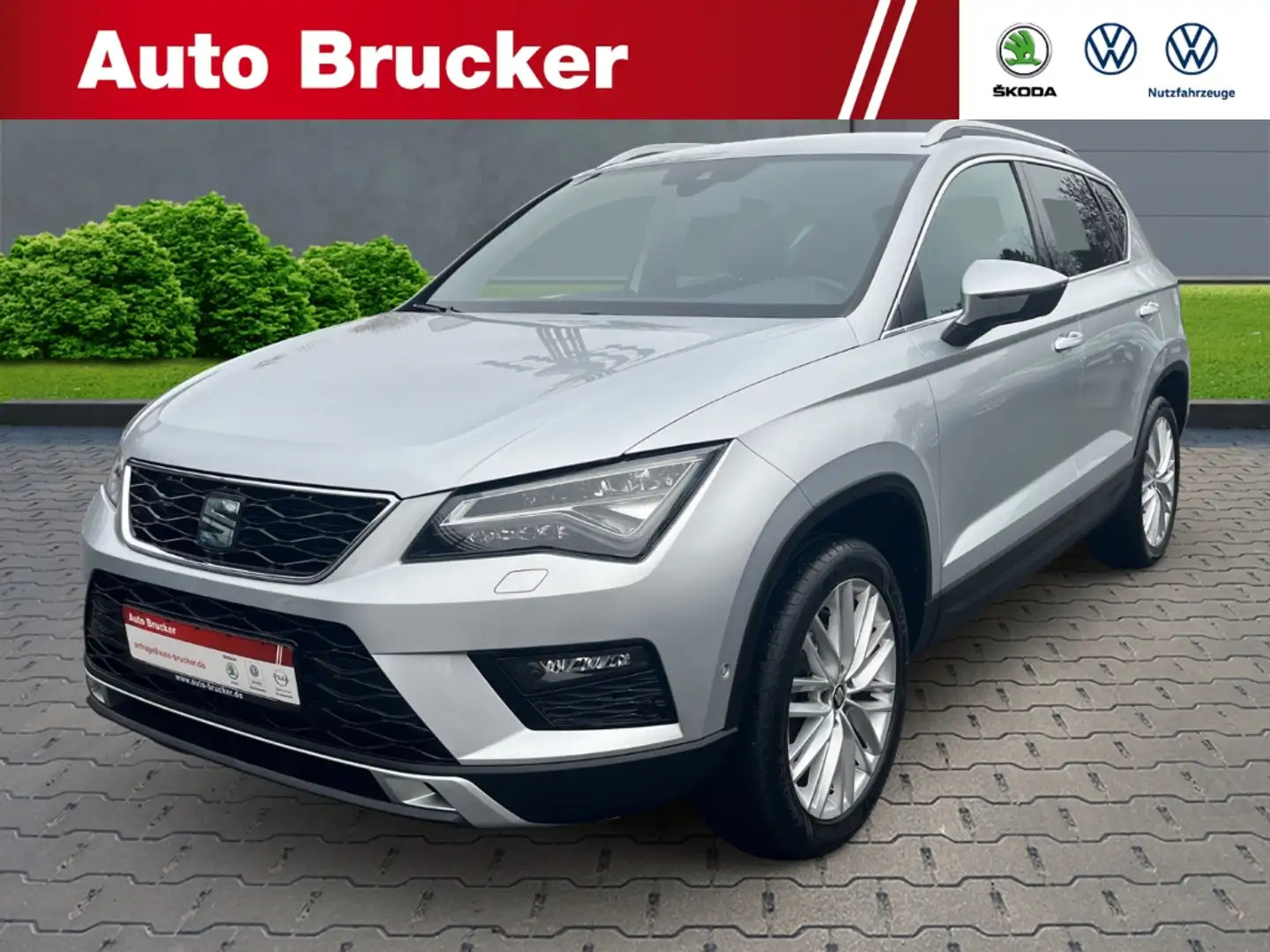 SEAT Ateca Xcellence+AHK+LED+SHZ+RFK+Navi+2-Zonen-Klimaanlage Silber - 1