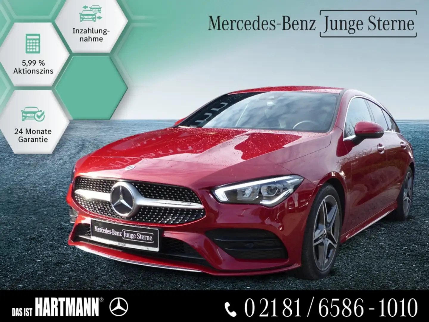 Mercedes-Benz CLA 250 4M SB AMG+MBUX+RF-KAM+KEYLESS+AMBI+LED S Rot - 1