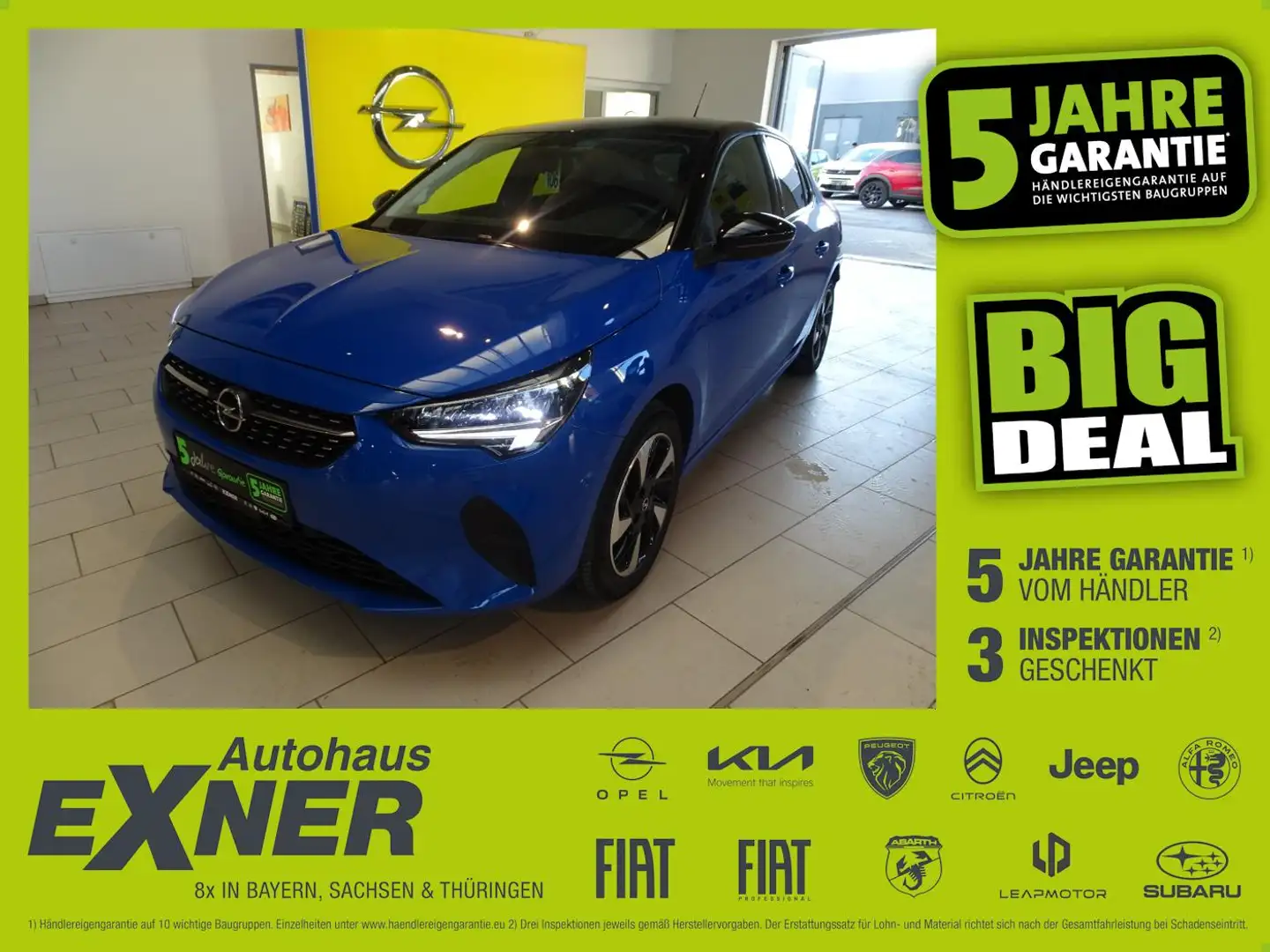 Opel Corsa-e ELEGANCE LED+SHZ+Winterp.+Kam.+KlimaA+LM Blau - 1