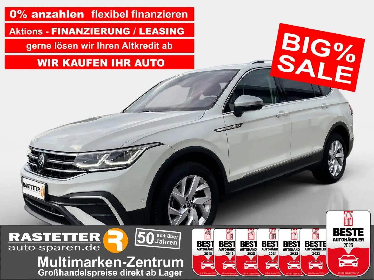 Volkswagen Tiguan Allspace TDI DSG Life Harman+AHK+Matrix+IQ.DRIVE+Navi+HUD+K Weiß - 1