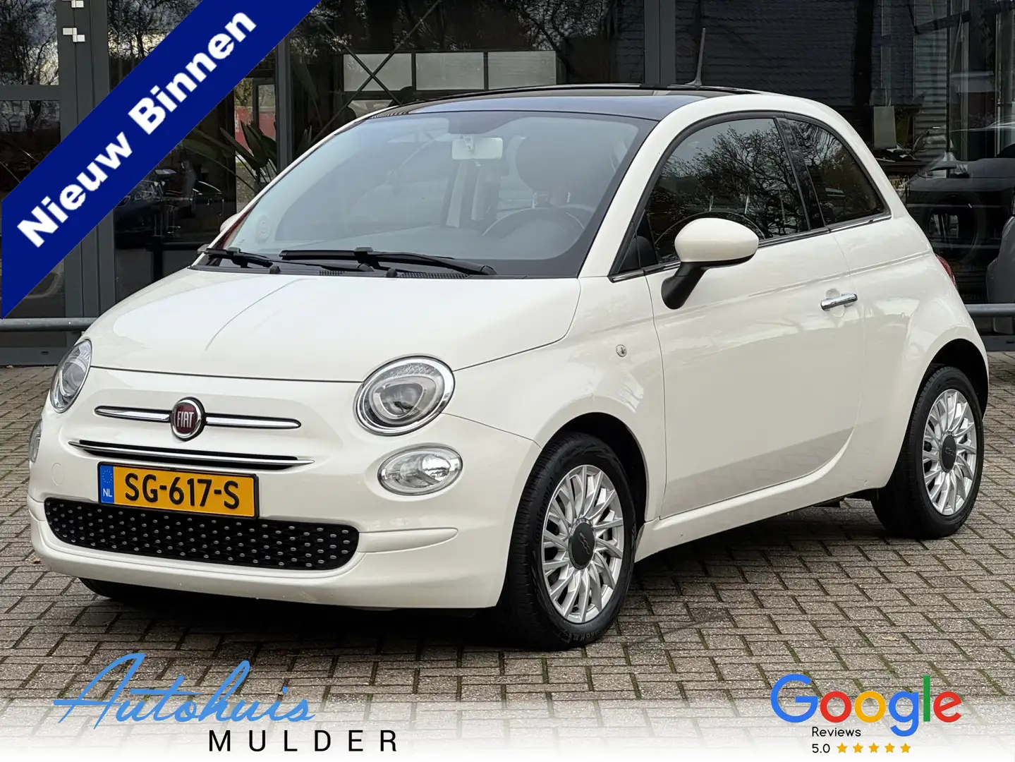 Fiat 500 0.9 TwinAir Turbo Lounge Pano/Clima/Navi/LM-Velgen Blanco - 1