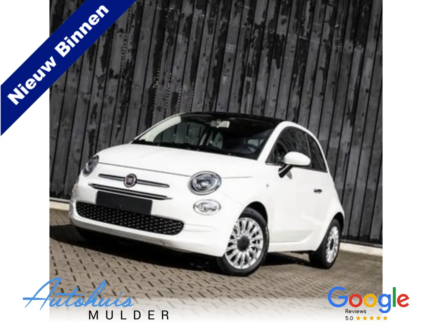 Fiat 500 0.9 TwinAir Turbo Lounge Pano/Clima/Navi/LM-Velgen Weiß - 1