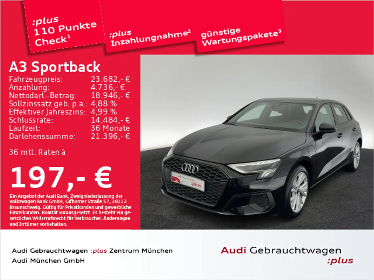 Audi A3 40 TFSI e S tronic Virtual+/Navi+/K Zwart - 1