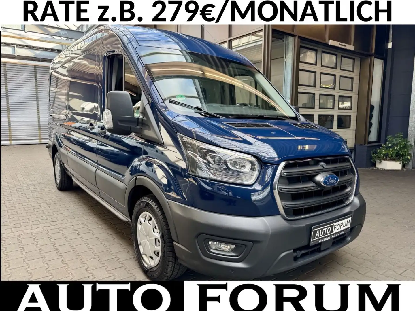 Ford Transit 2.0 TDCi L3H2 AUT 1Hand 3STZ AHK BiXENON Blau - 1