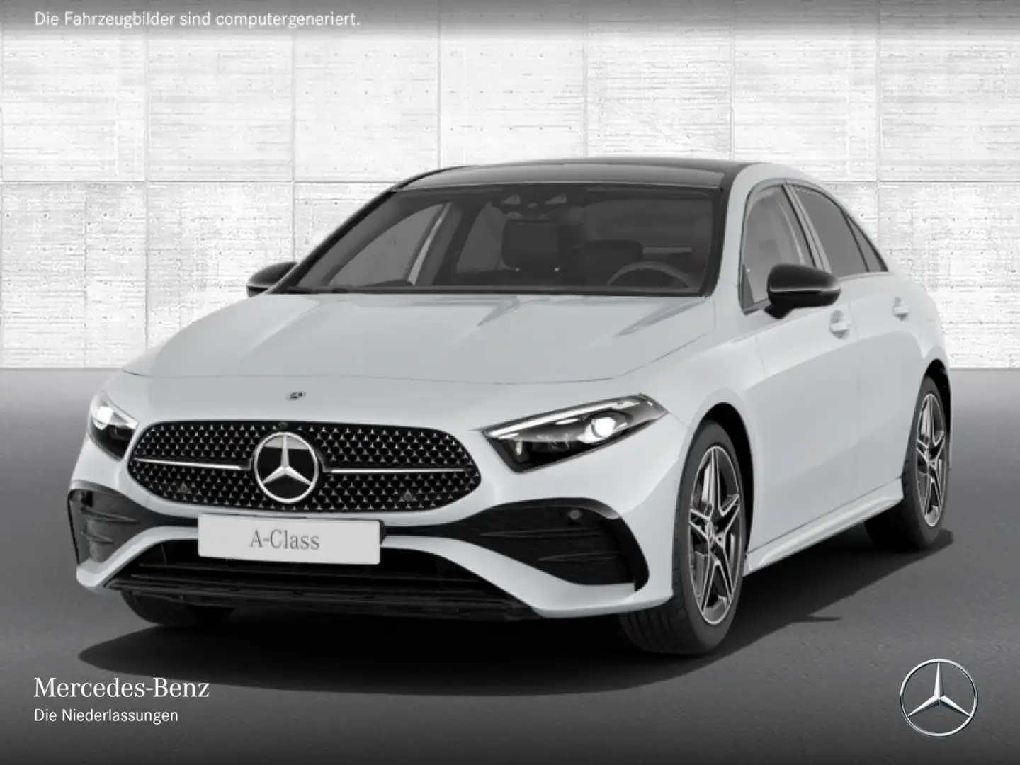 Mercedes-Benz A 220 d Lim AMG+NIGHT+PANO+360°+AHK+MULTIBEAM+HUD Weiß - 2