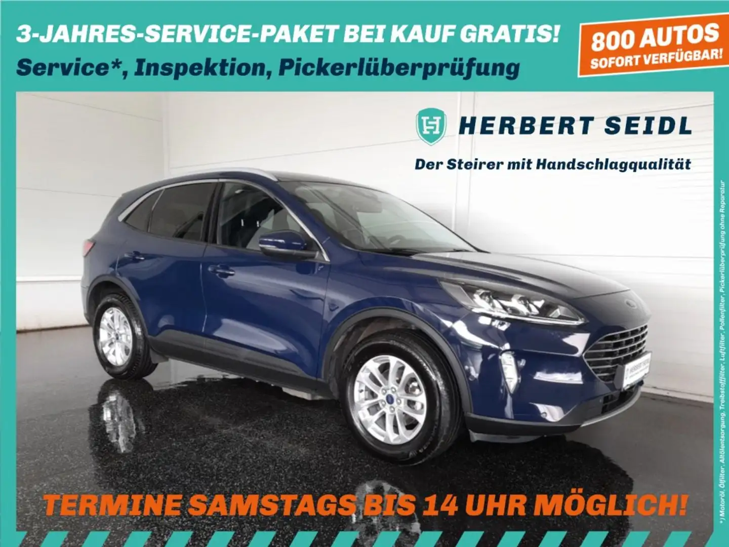 Ford Kuga TITANIUM X DURATEC PHEV Aut *LED / NAVI / TEILLEDER / KAMERA / LENKRAD & SHZG / E-KLAPPE* Blau - 1