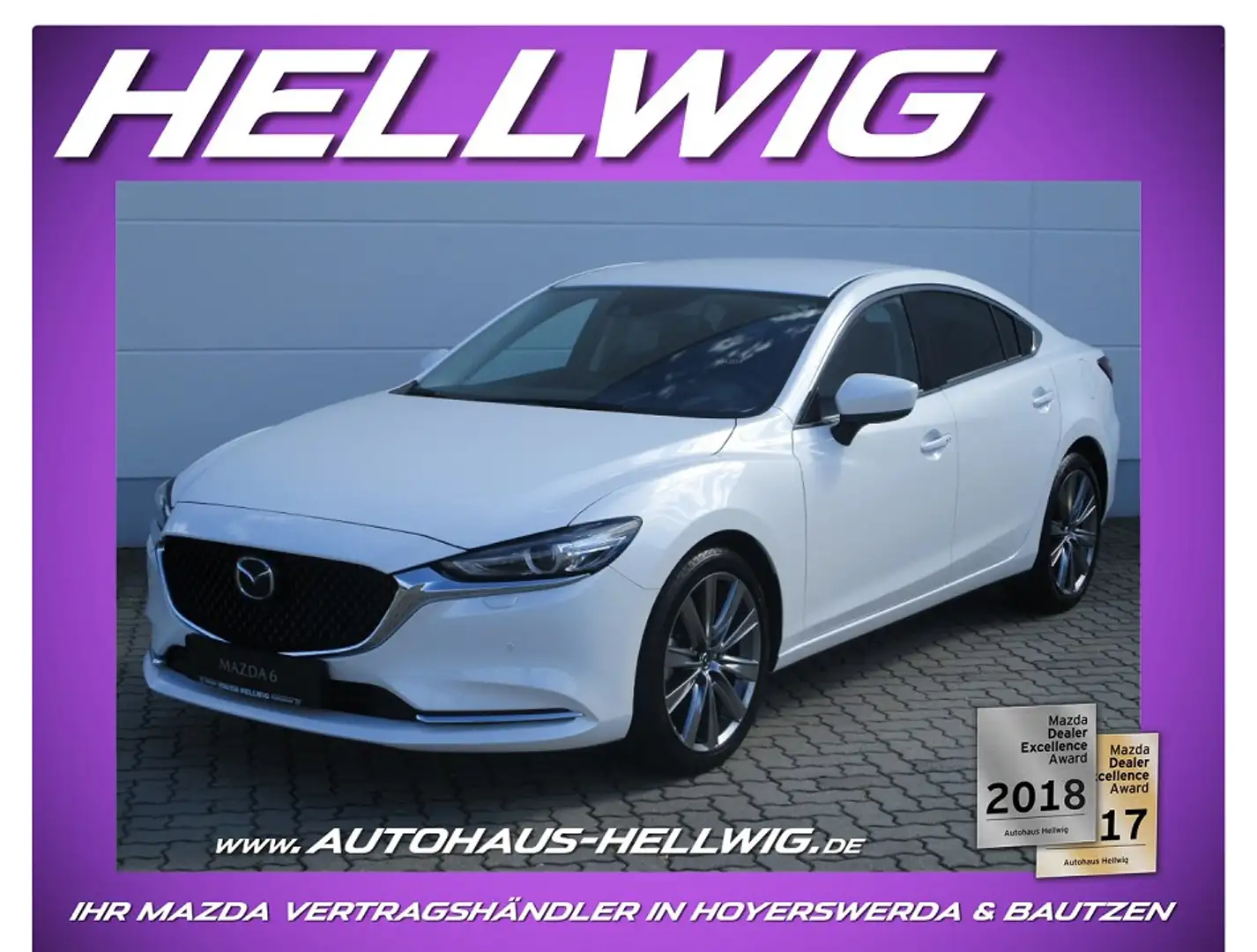 Mazda 6 4-Türer 2.5l Exclusive Bose Matrix-LED 360° Kamera Weiß - 1