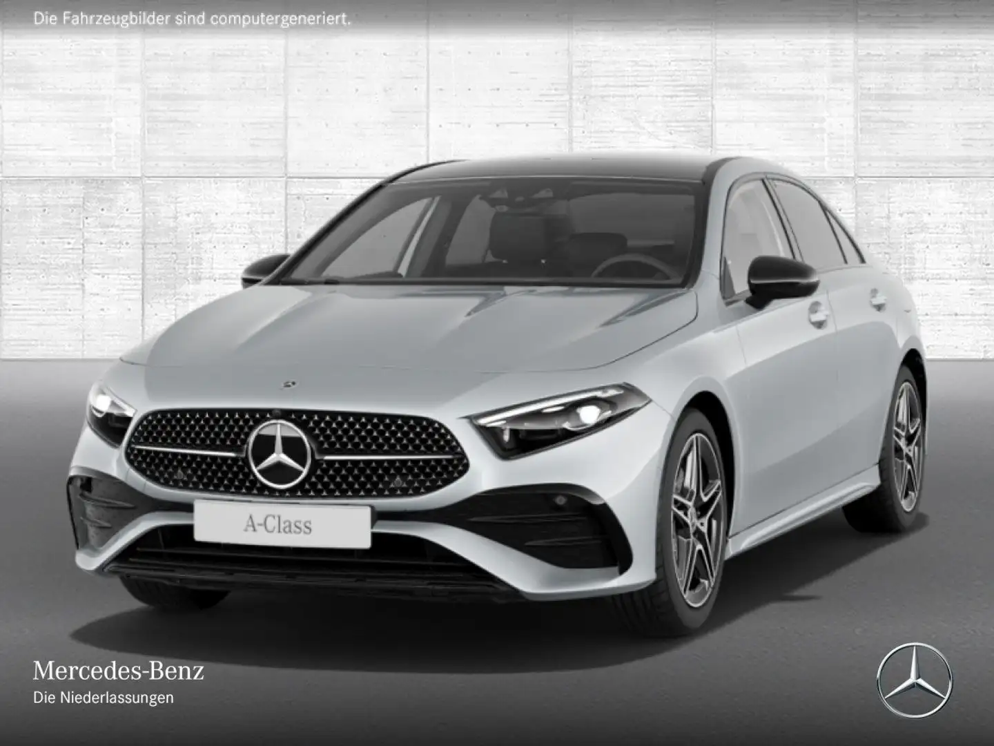Mercedes-Benz A 220 Lim 4M AMG+NIGHT+PANO+360°+AHK+MULTIBEAM+8G Silber - 2