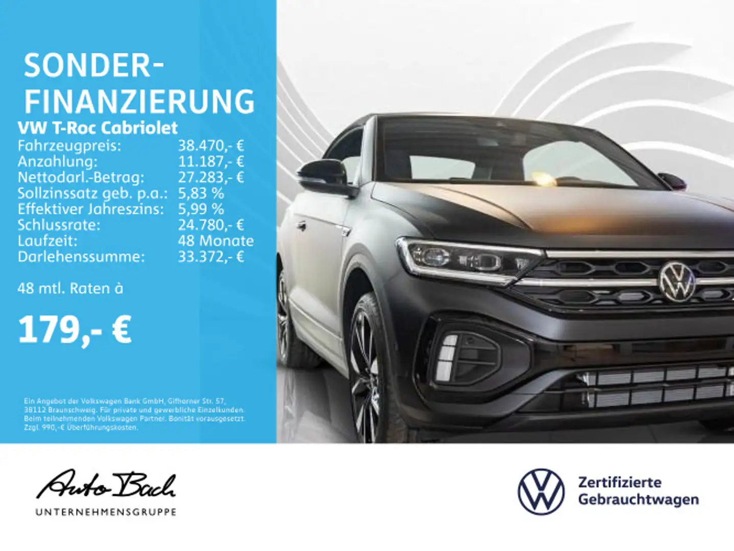Volkswagen T-Roc 1.5 TSI DSG R-Line Black Edition Schwarz - 1