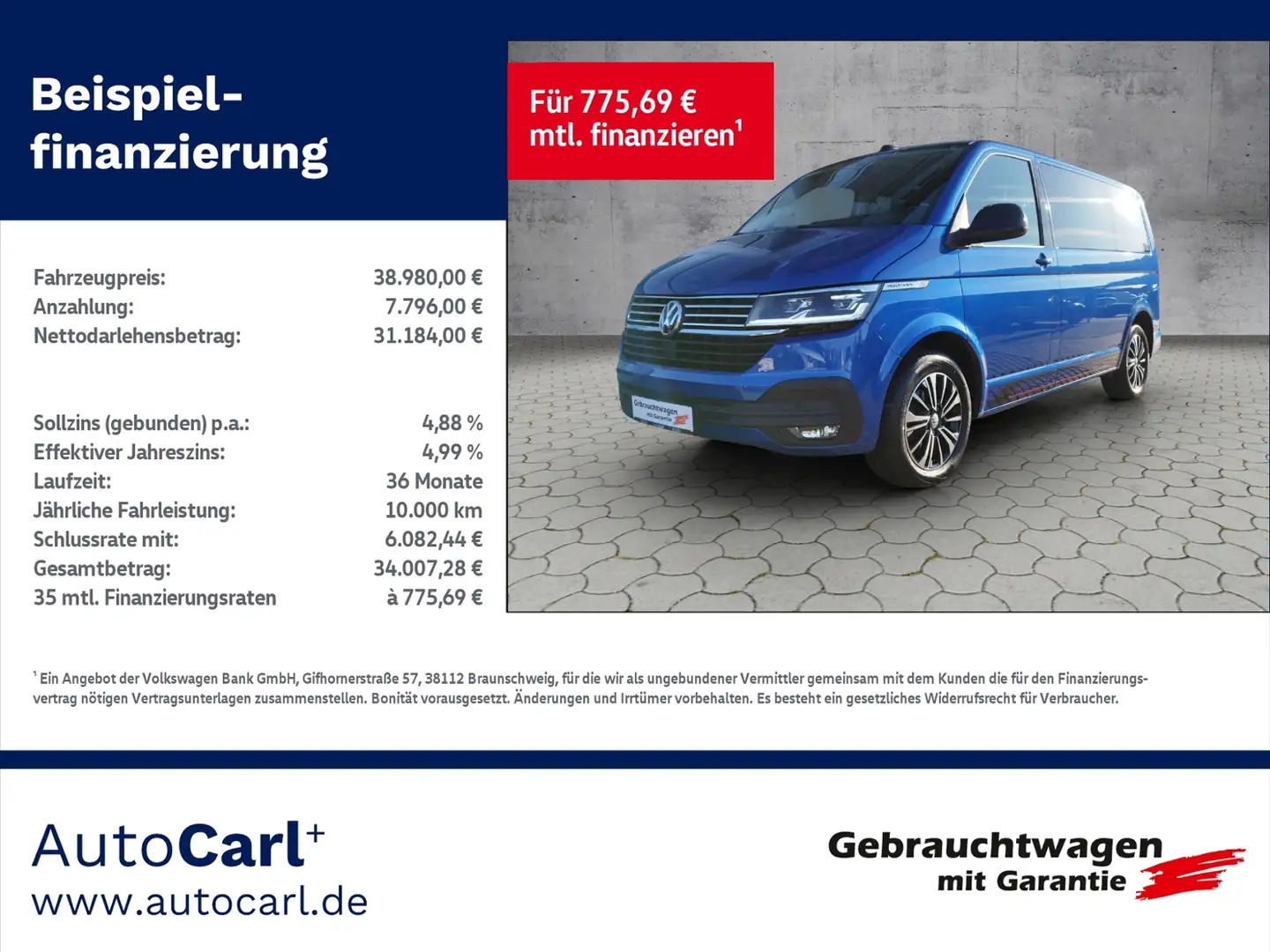 Volkswagen T6.1 Multivan .1 Edition 2.0 TDI DSG STH/NAV/LED KLIMA LED NAVI Blau - 1
