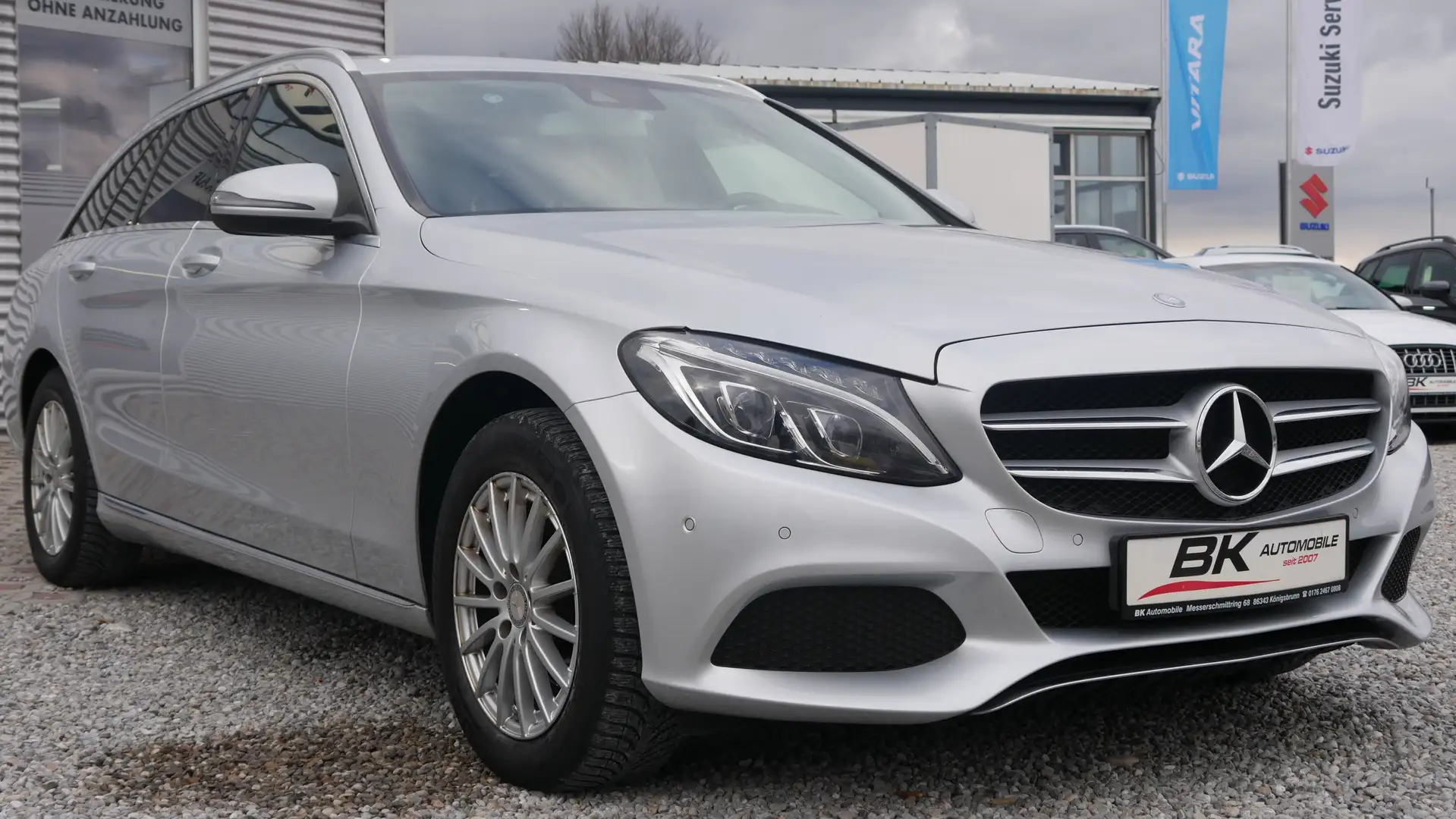 Mercedes-Benz C 200 d Euro6 LED Burmester Navi Sitzheiz Klimaaut BT Grau - 1