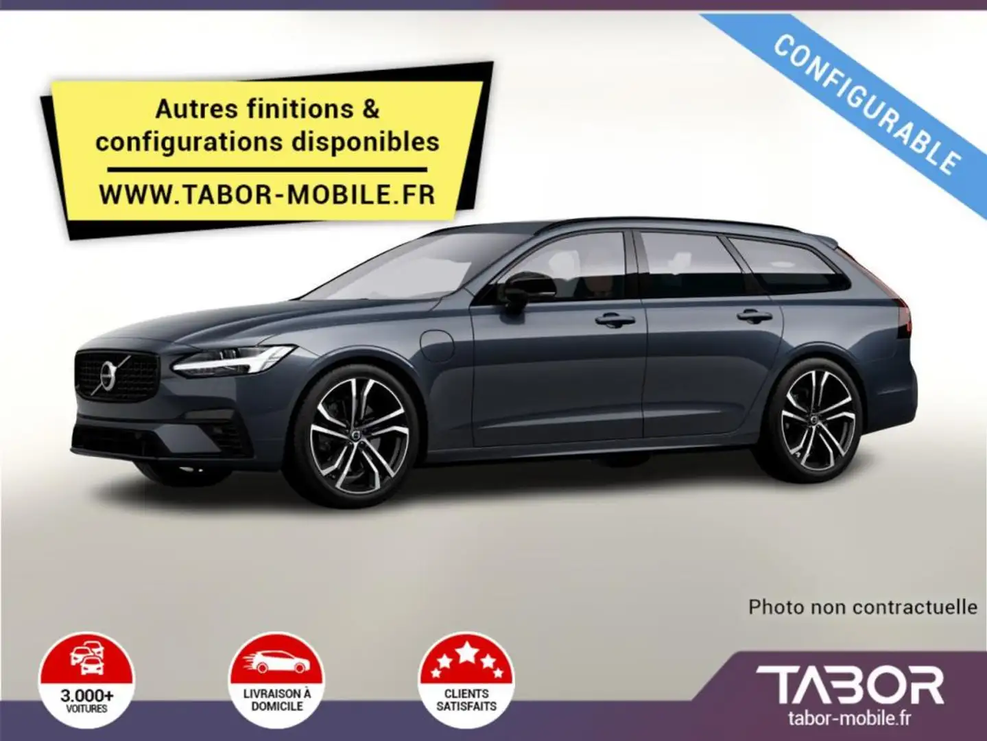 Volvo V90 T6 Recharge AWD Plus LED Cam 19P Gris - 1