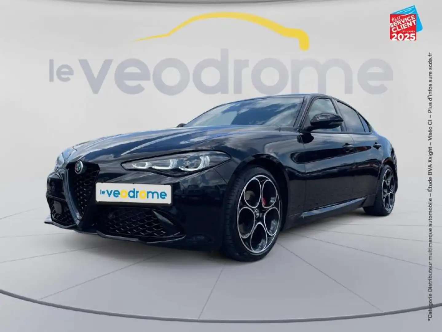 Alfa Romeo Giulia 2.2 Diesel 160ch Sprint AT8 Sieges chauf/cuir Volant chauf Camera Noir - 1