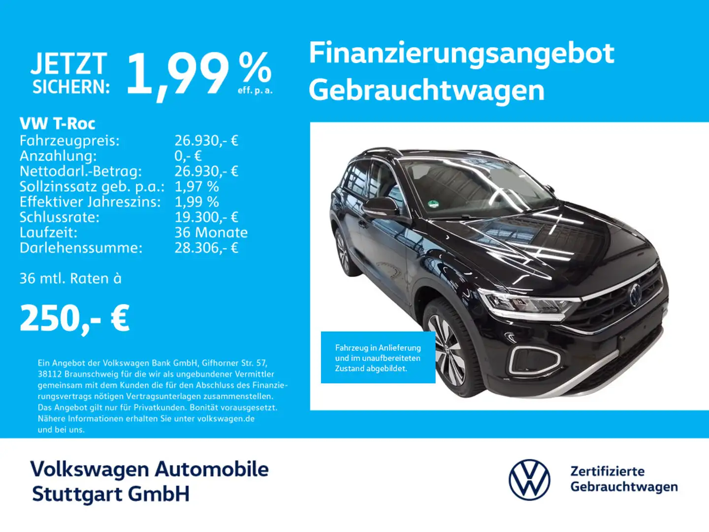 Volkswagen T-Roc Move 1.5 TSI Navi Tempomat Schwarz - 1
