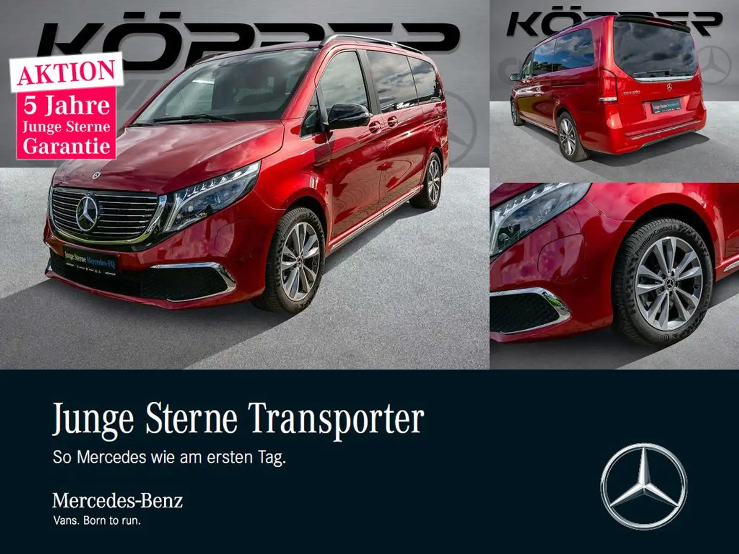 Mercedes-Benz EQV 300 Lang TISCH-Paket Airmatic 6-Sitzer Rot - 1