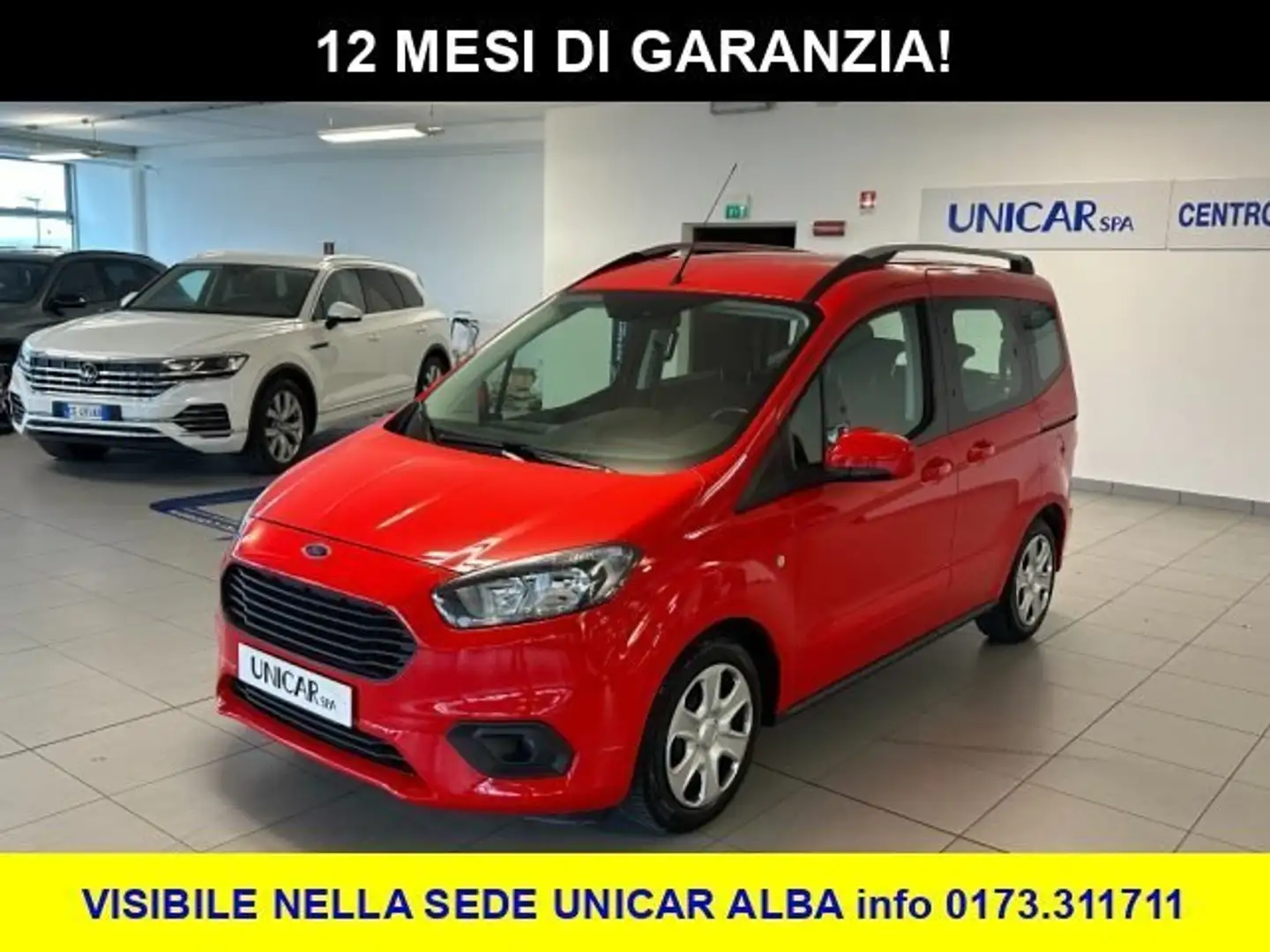 Ford Tourneo Courier 1.000 BENZINA 100 CV PLUS + 4 GOMME INVERNALI Kırmızı - 1