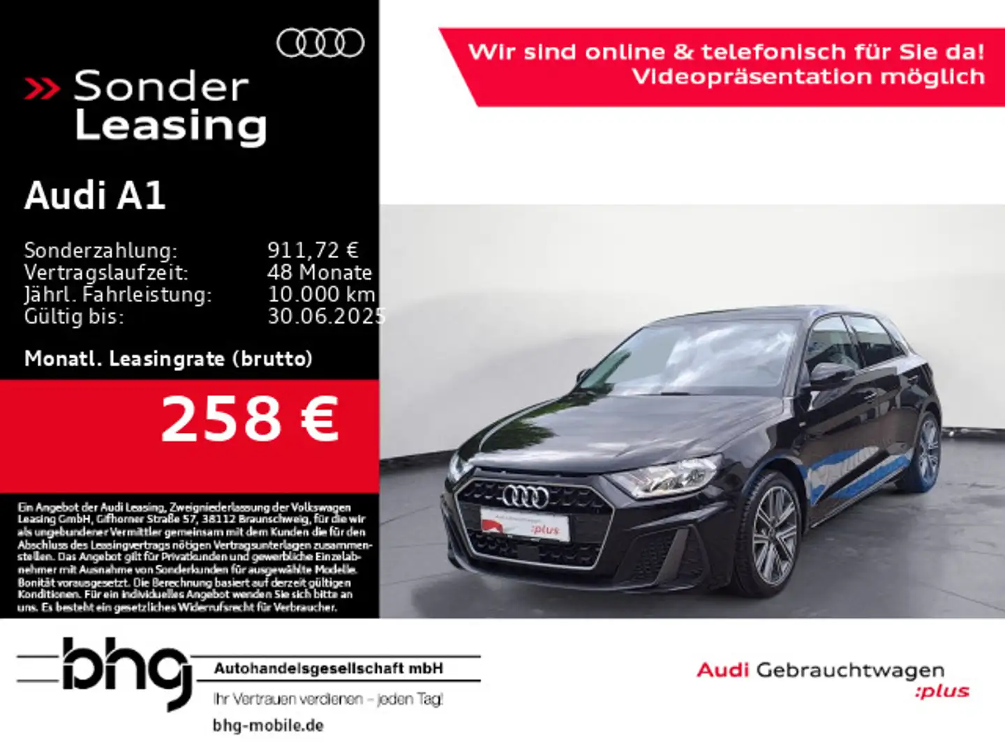 Audi A1 25 TFSI Sportback S tronic S line Schwarz - 1