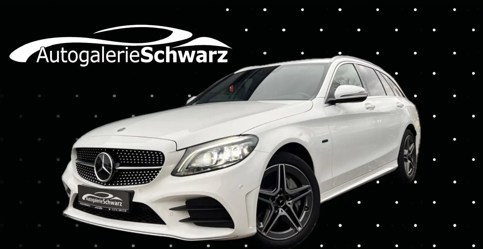 Mercedes-Benz C 300 e T 9G AMG-LINE M-BEAM HUD+KAM LEDER-BRAUN Weiß - 1