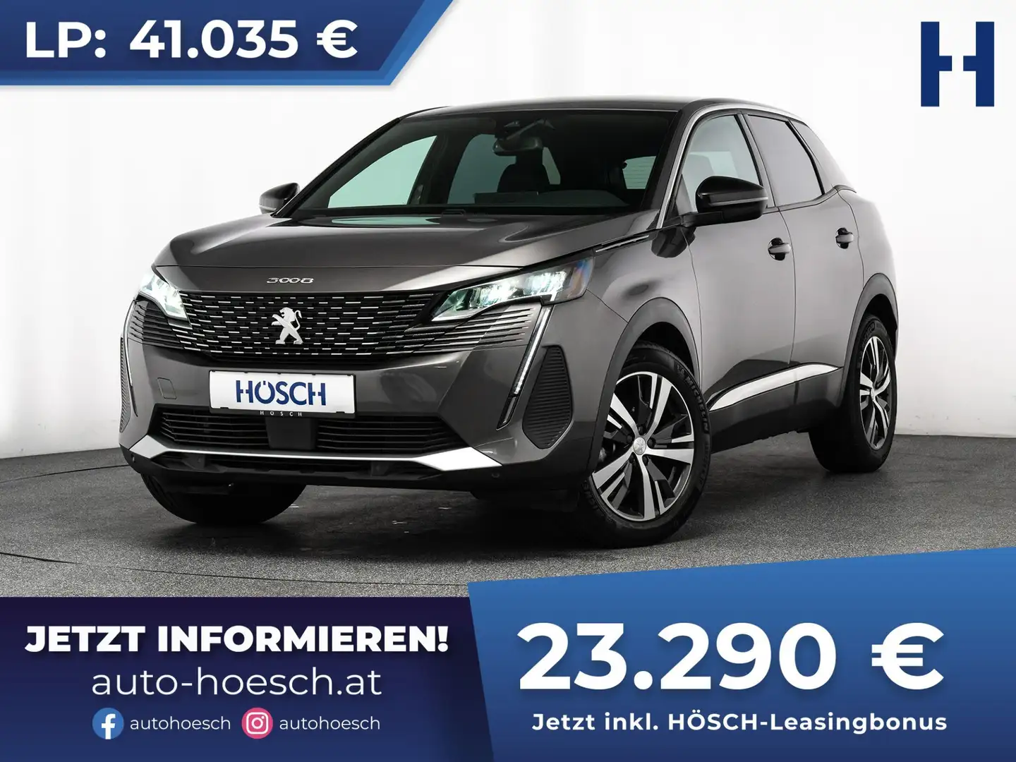Peugeot 3008 SUV Pure Tech 130 Allure LED NAV R-KAMERA++ Grau - 1