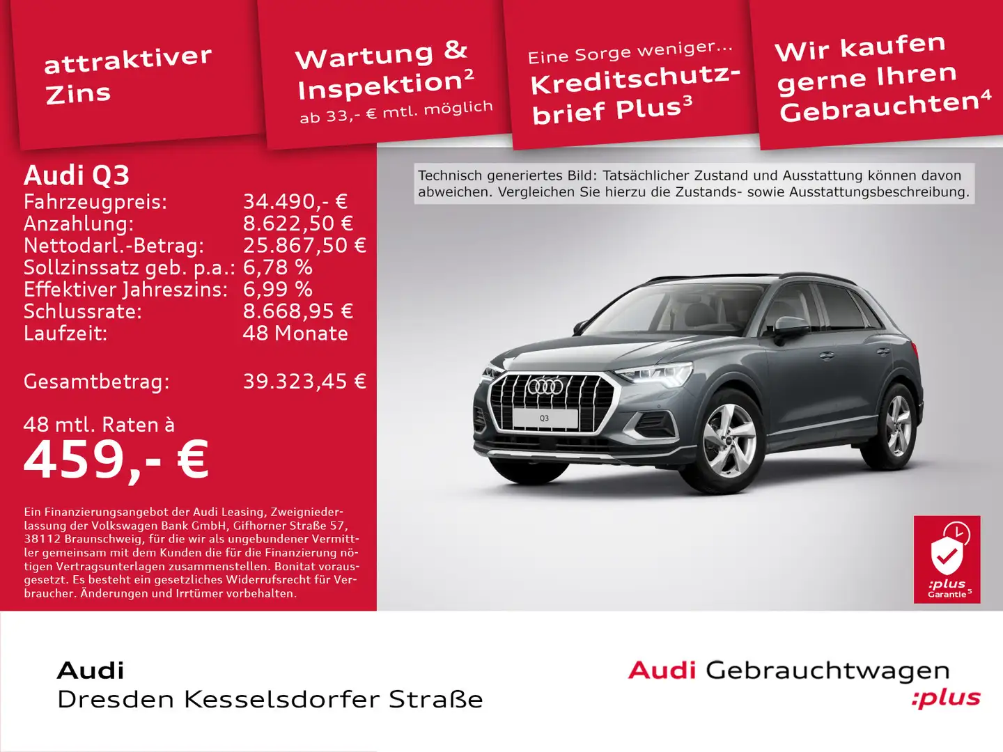 Audi Q3 SUV advanced 35 TDI 110(150) kW(PS) S tronic Grau - 1