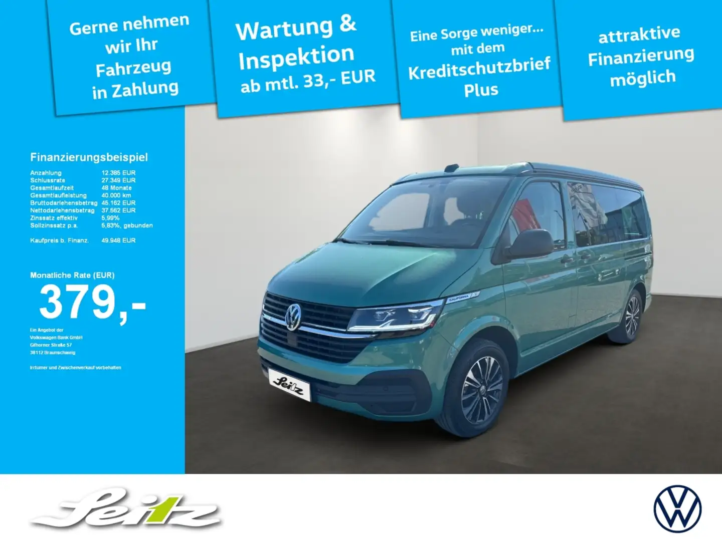 Volkswagen T6.1 California 2.0 TDI KR Beach Tour *STANDH*LED*KAMERA*NAVI* Сірий - 1