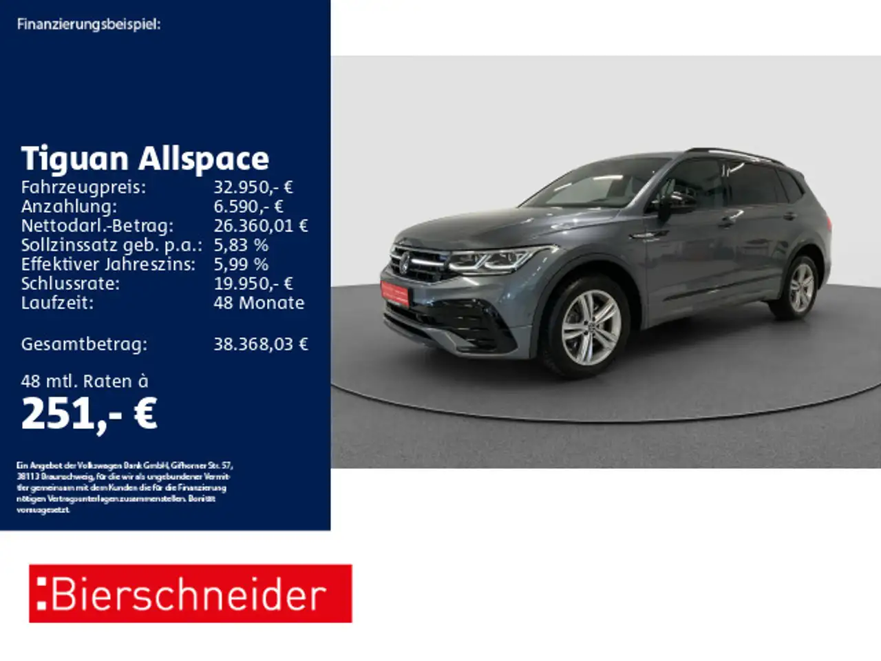 Volkswagen Tiguan Allspace 2.0 TDI DSG 4Mo R-Line 7SITZE AH
