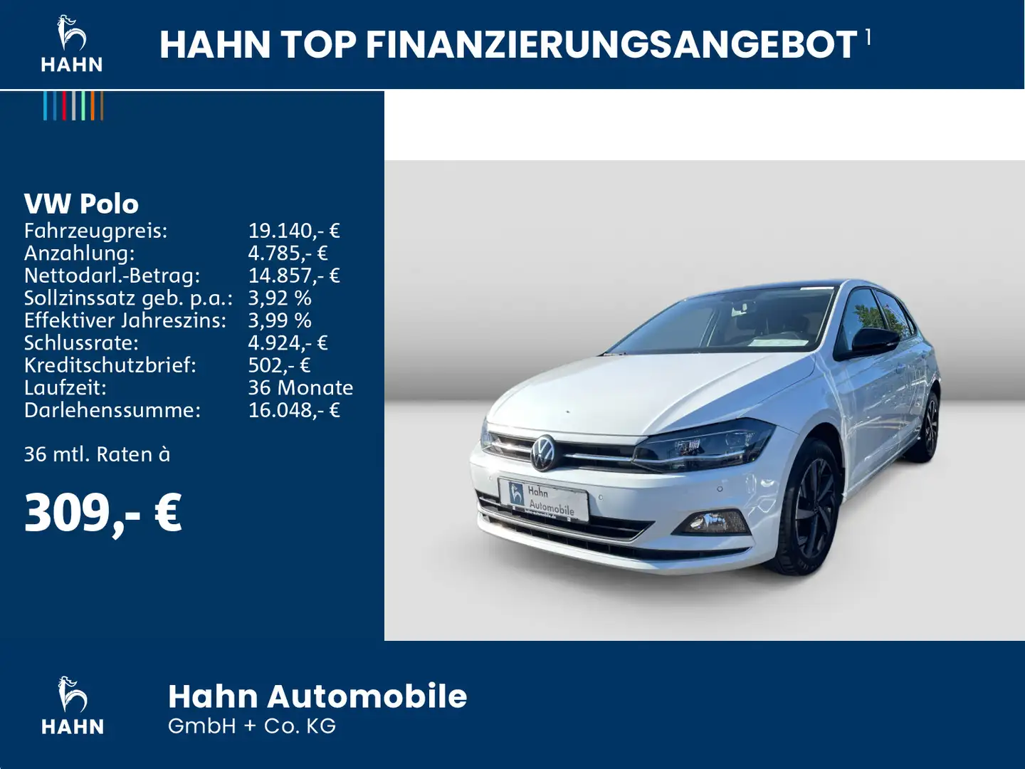 Volkswagen Polo Highline 1.0 TSI DSG NAVI ACC LED REAR VIEW Weiß - 2