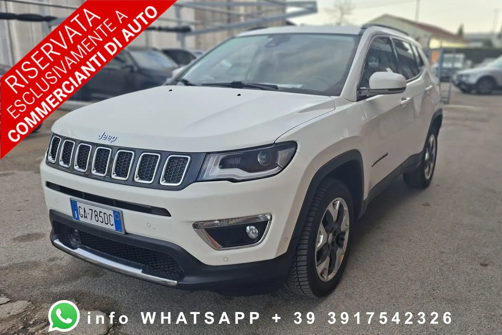 Jeep Compass II 2017 - 2.0 mjt Limited 4wd 170cv auto my1 Blanc - 1