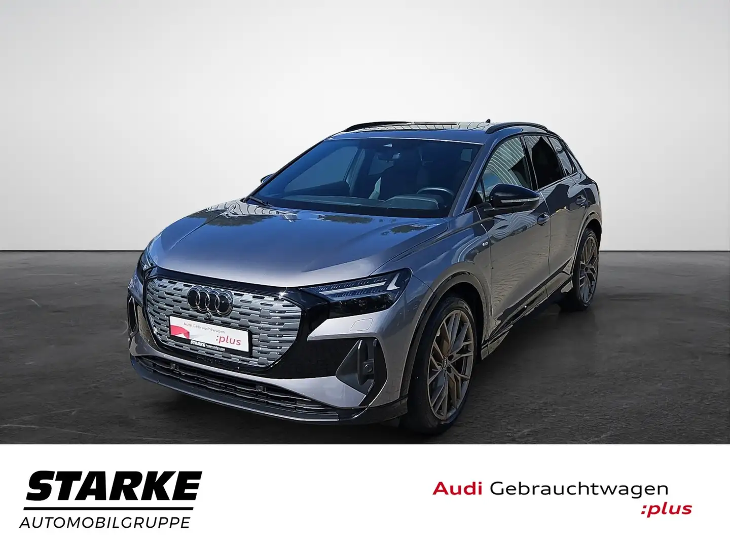 Audi Q4 e-tron 45 quattro S-line NaviPlus Pano Matrix AHK SHZ ... Grau - 2