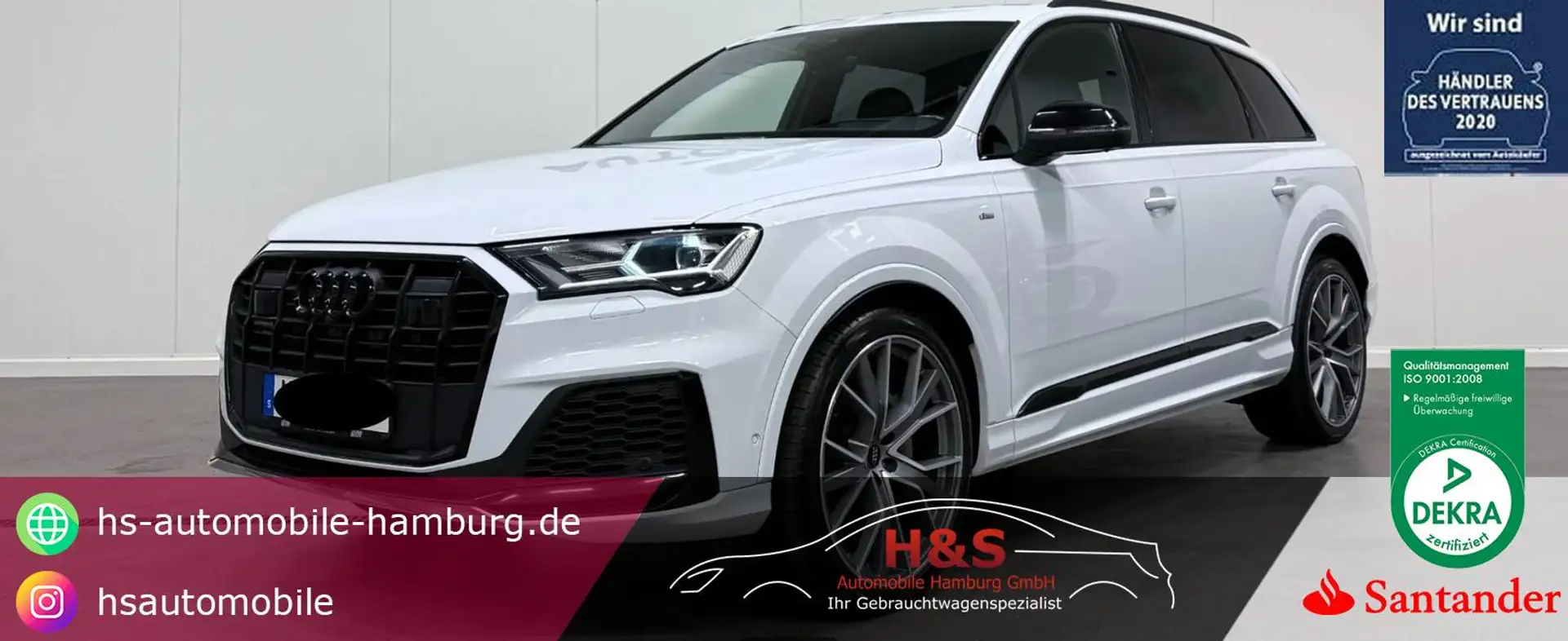Audi Q7 45 TDI quattro S line Weiß - 1