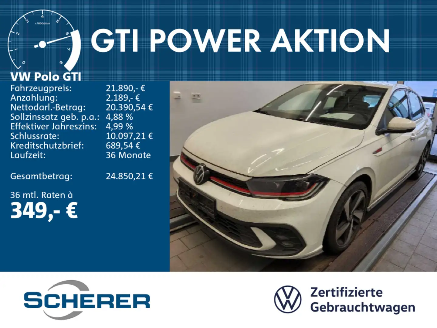 Volkswagen Polo GTI 2.0 TSI DSG IQ.LIGHT CARPLAY EPH SHZ Weiß - 1