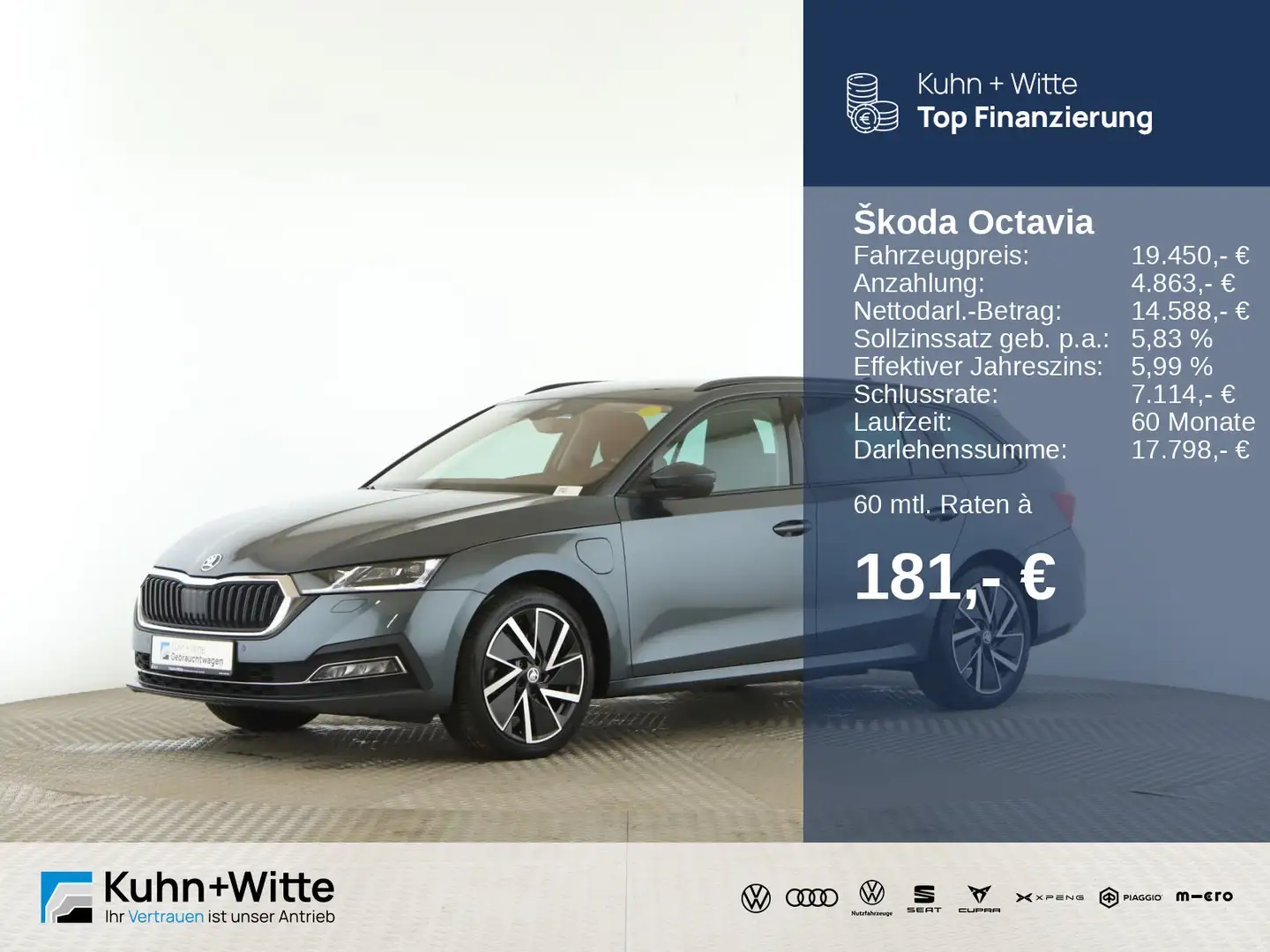 Skoda Octavia Combi 1.4 TSI iV Hybrid Style First Edit Grey - 1