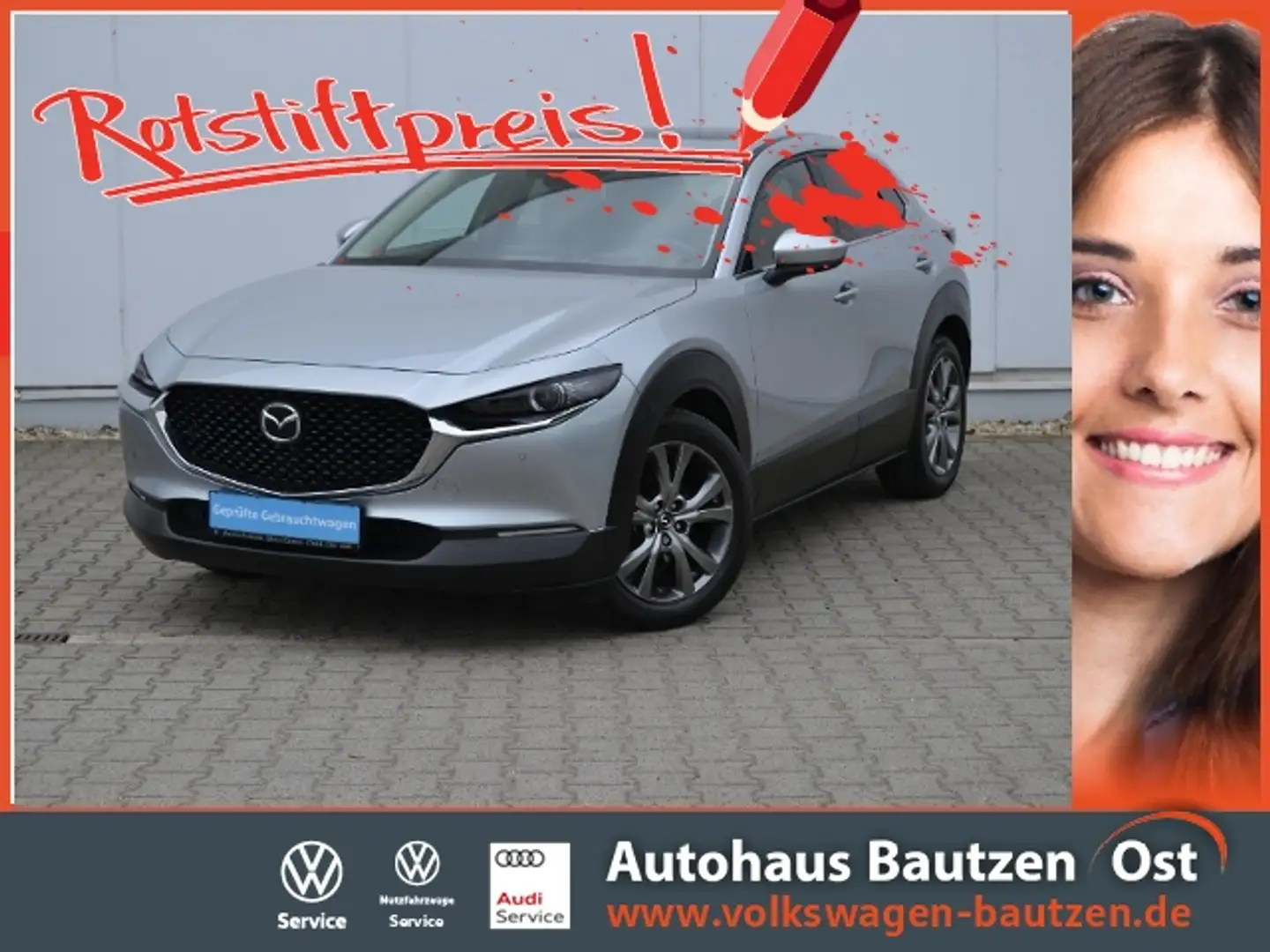 Mazda CX-30 2.0 SKYACTIV-X M H Hybrid Selection AHK/DESIGN+PR Silber - 1