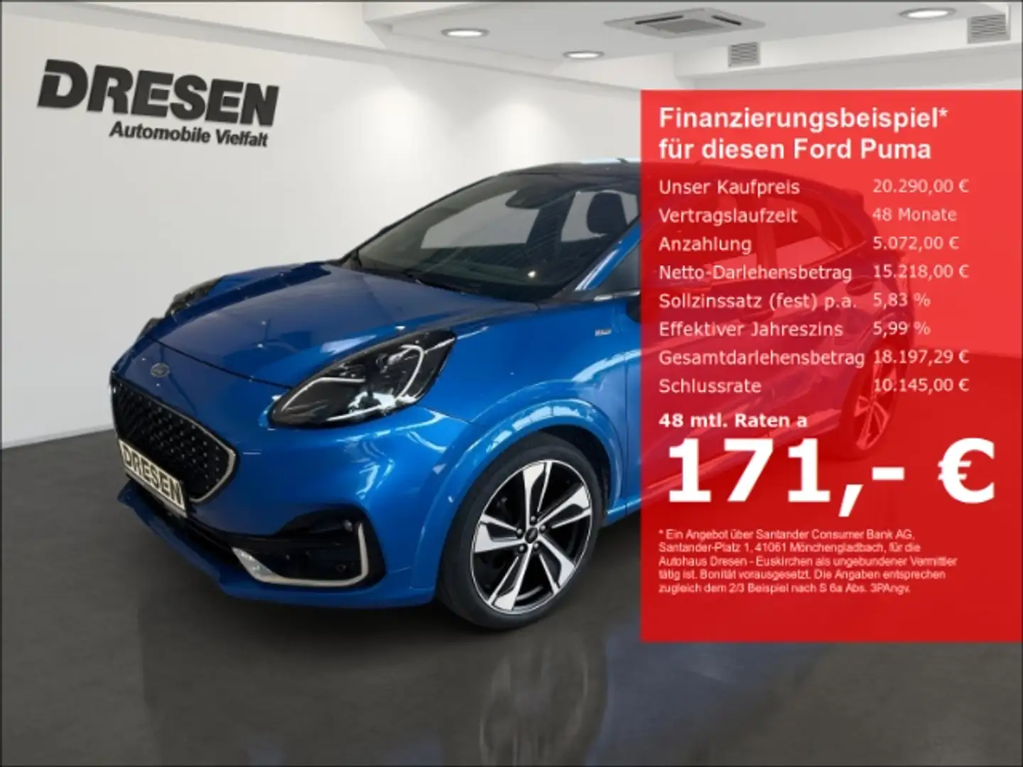 Ford Puma ST-Line 1.0 EcoBoost Mild Hybrid EU6d-T114KW Heckk Bleu - 1