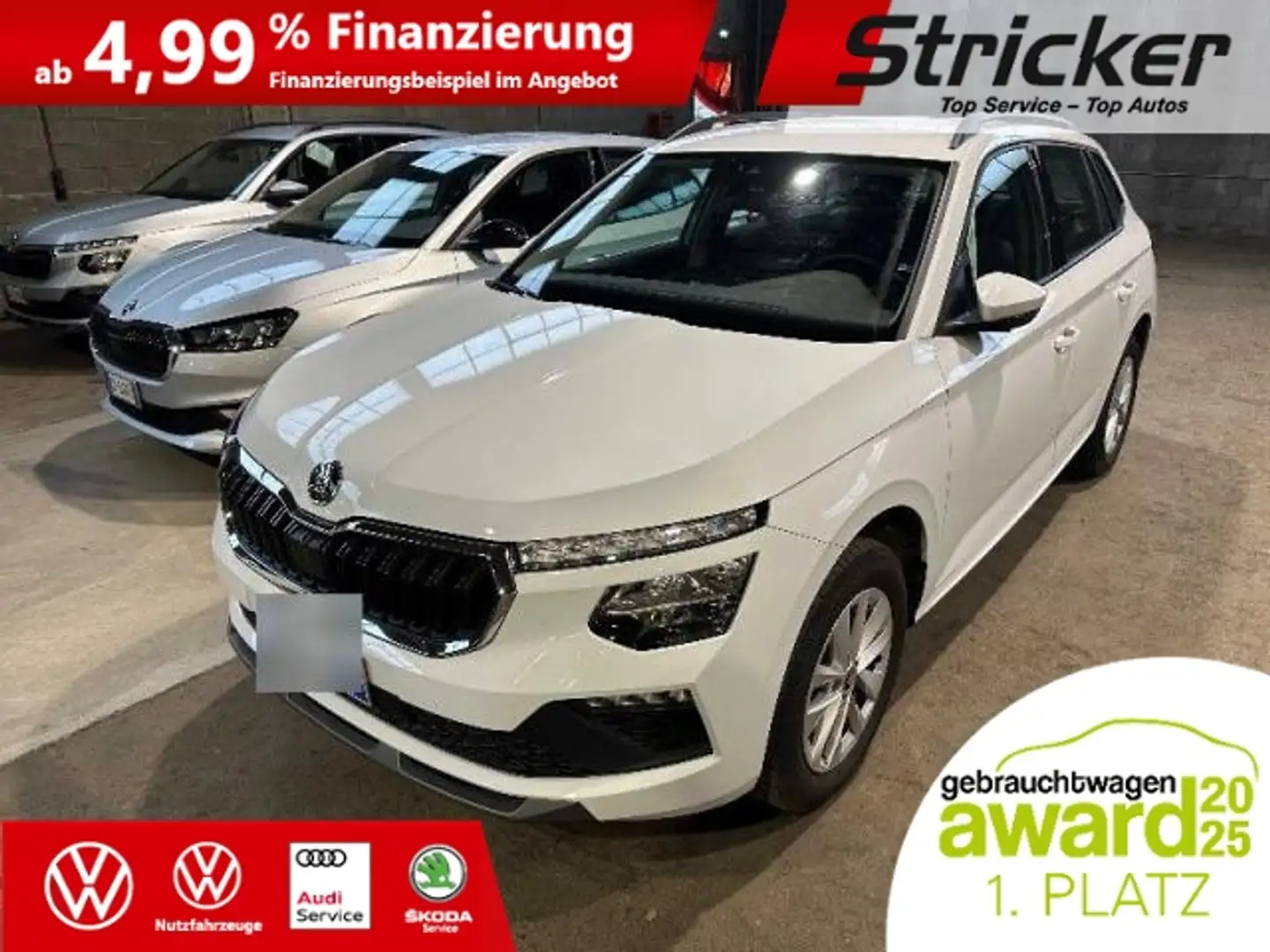 Skoda Kamiq Selection 1.0TSI 179,-ohne Anzahlung Einparkhilfe Weiß - 2