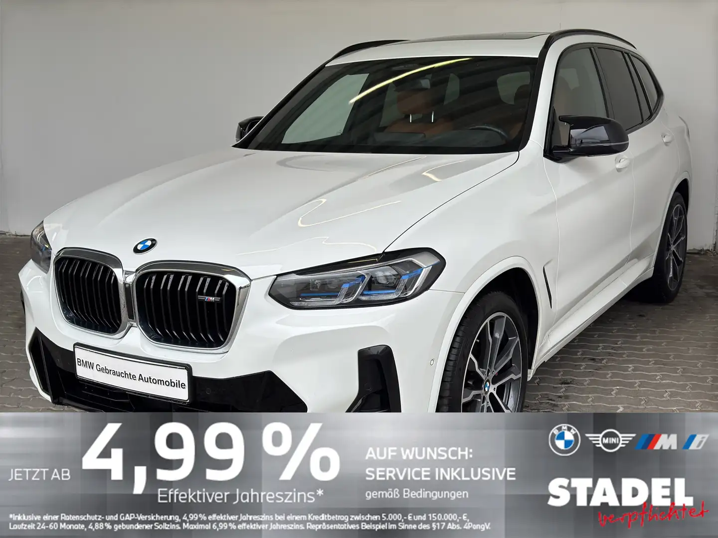 BMW X3 M 40dA Navi.Laser.Standhz.HuD.Pano.Memory.ACC Weiß - 2