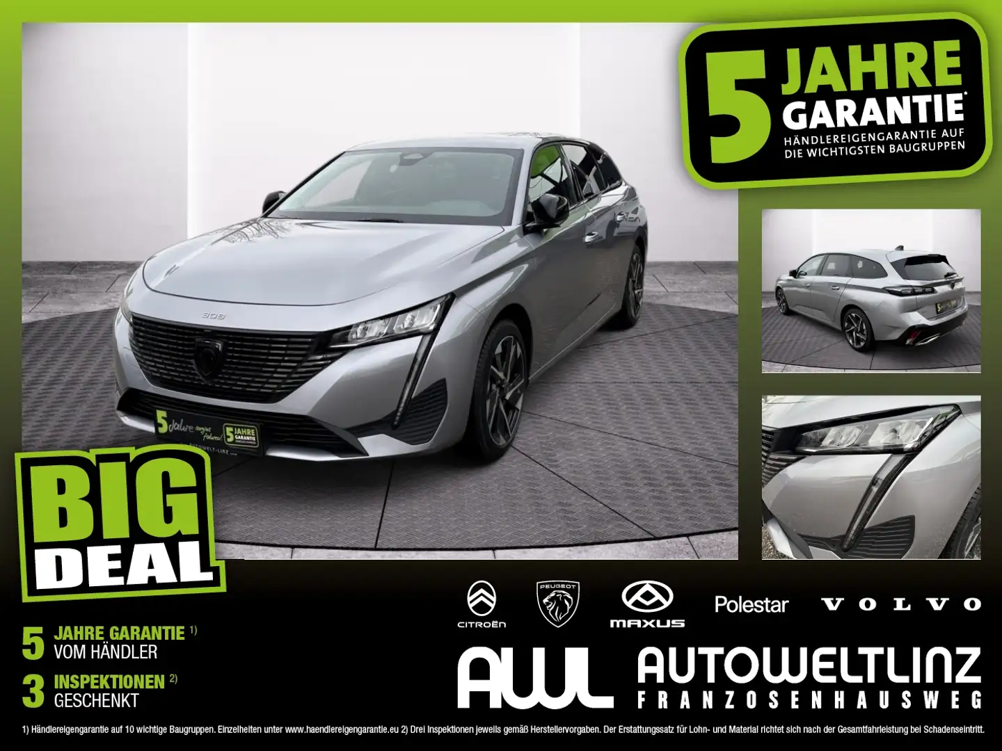 Peugeot 308 SW ALLURE MHEV 136 e-DSC6 Navi+Kamera+ACC Grau - 1
