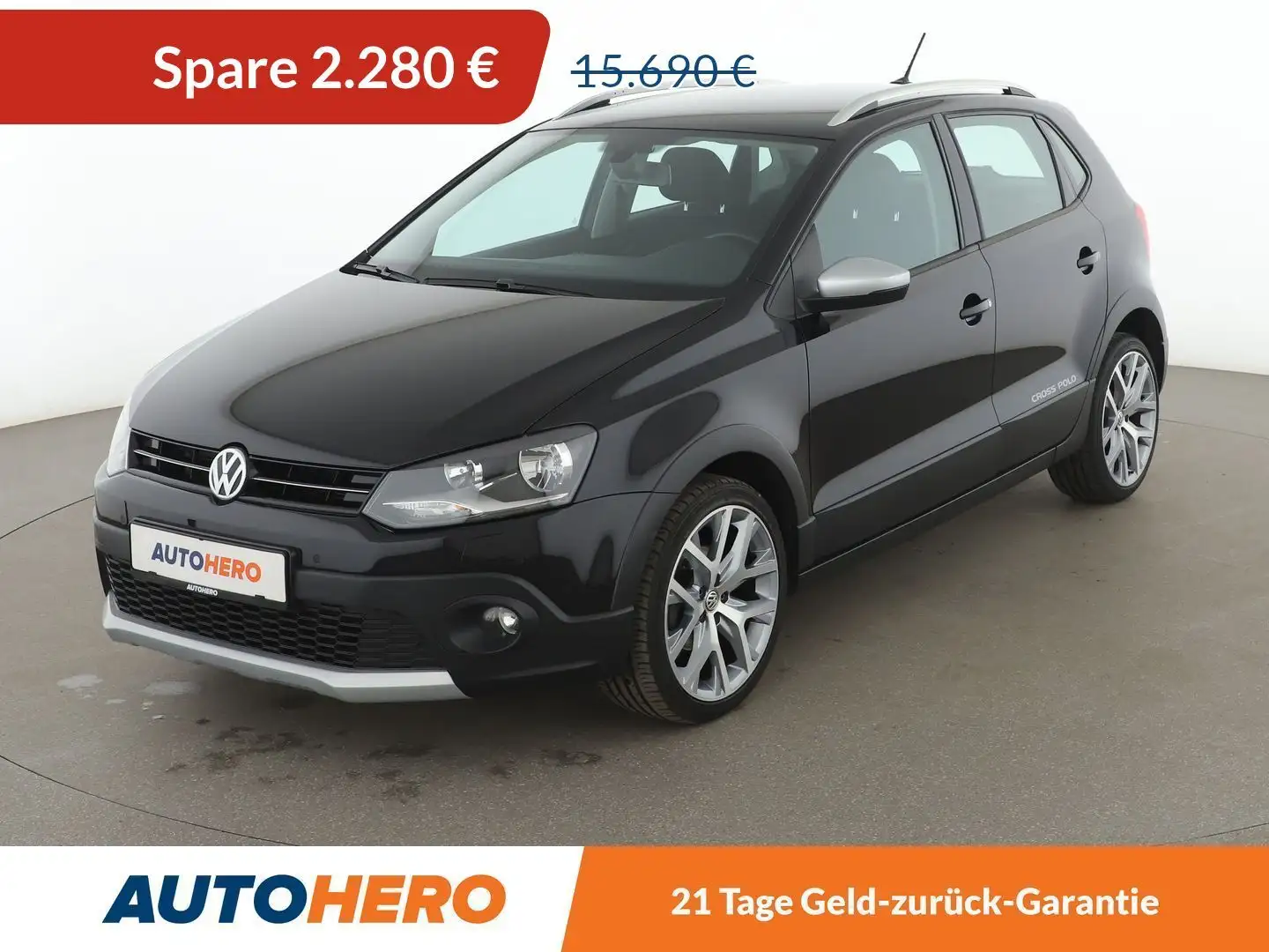 Volkswagen Polo 1.2 TSI CrossPolo BlueMotion Tech*TEMPO*NAVI*PDC* Schwarz - 1