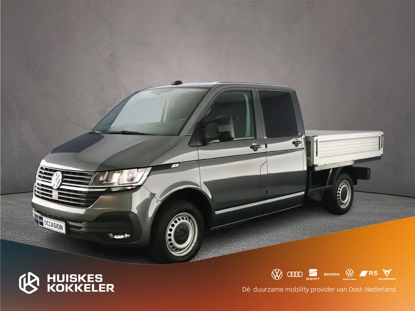 Volkswagen T6.1 Transporter 2.0 TDI 150pk DSG L2H1 Dubbele Cabine Comfortline Gris - 1
