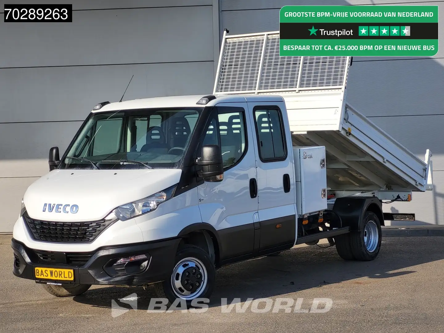 Iveco Daily 35C16 3.0L Open Laadbak met Kist Dubbel Cabine Dub Wit - 1